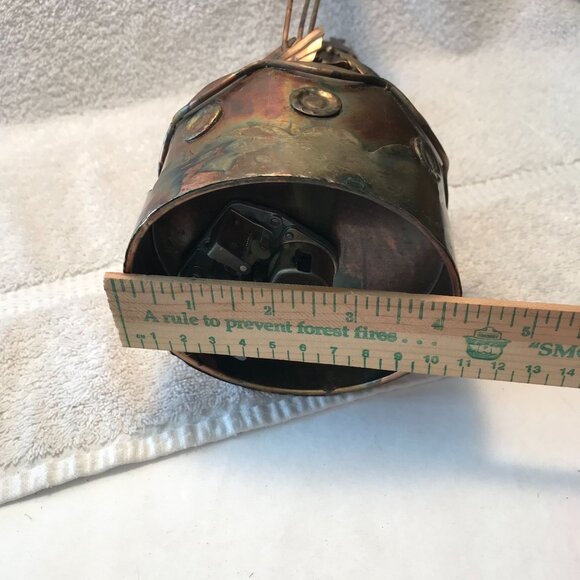 Vintage Copper Clown Decor With Balloons - Handmade Metal Art Sculpture - Quirky - Picture 10 of 14